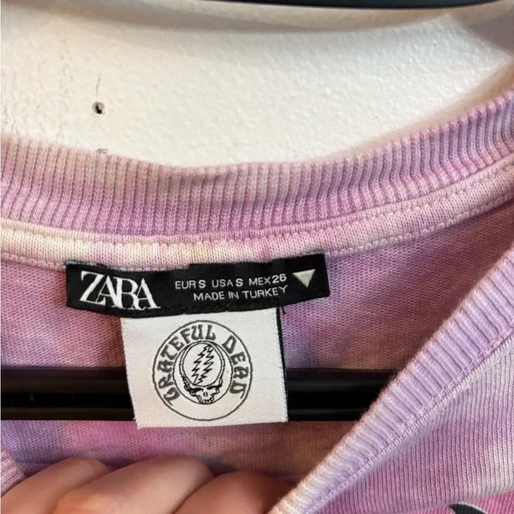 Zara X Grateful colab Dead Tie-Dye Crop Top small - Picture 3 of 5